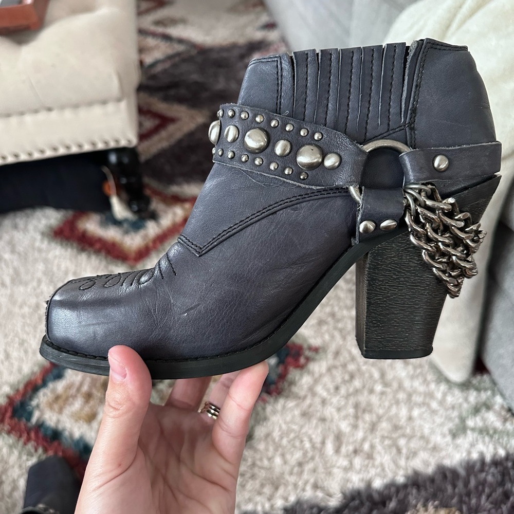 Jeffrey Campbell hand made Ibiza booties.